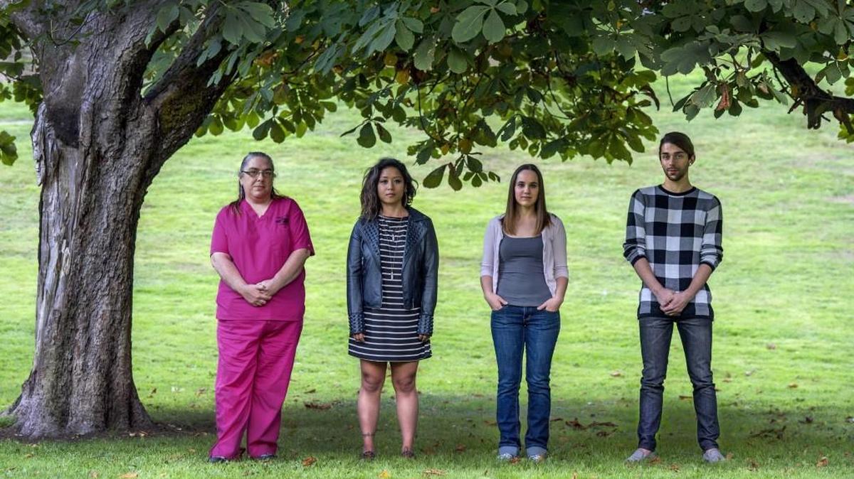 
Lori White (left), Leilani Walker, Heather Miles and Jesse Pasquan, shown Oct. 1, are some of the organizers of an event planned for Wright Park in support of suicide prevention. 

