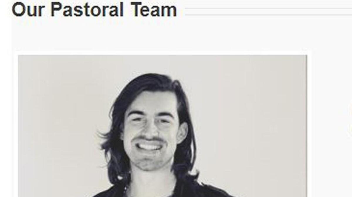 The leadership page of Christian Faith Center’s website showed Caleb Treat as executive pastor in January. The church has been hit with a sexual harassment lawsuit over allegations against Caleb Treat.