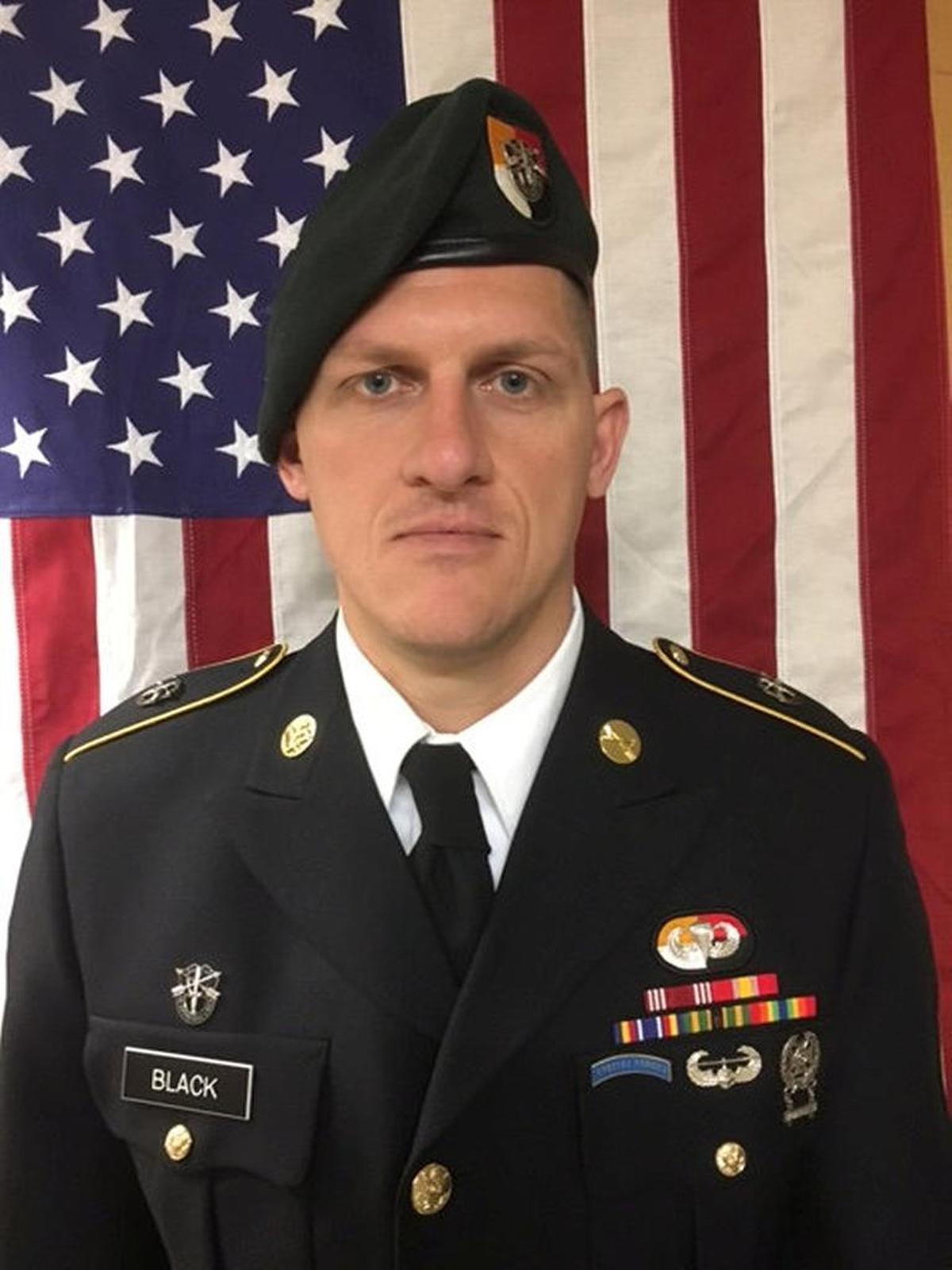 In a photo released by the Army, Staff Sgt. Bryan Black of Puyallup, Wash., one of four soldiers killed in Niger in 2017.