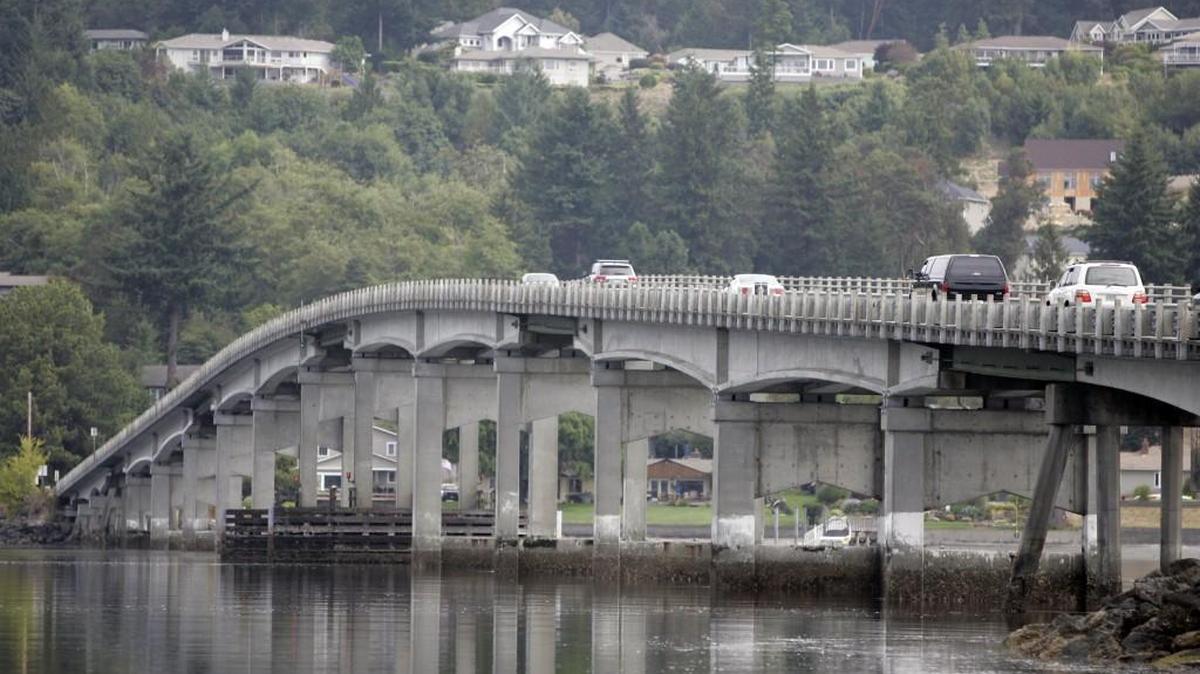 The 62-year-old Fox Island Bridge was deemed “structurally deficient” by Pierce Countyin 2013 after an inspection found damage to underwater concrete footings. The bridge remains safe for now, but the county must decide whether to replace or rehabilitate it.