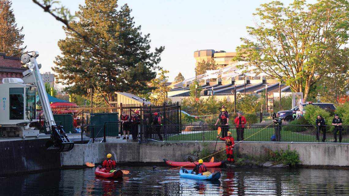 A teen’s body was found in the Spokane River on May 8, about an hour after he jumped into the water with three other teenagers, fire officials said.