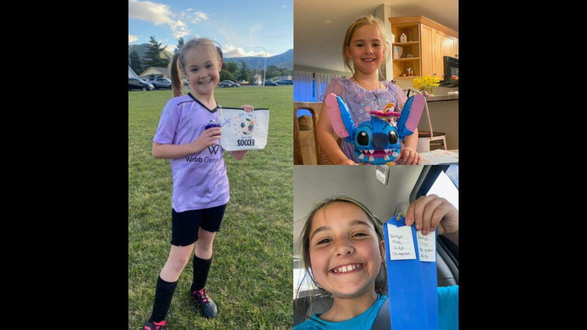 The three girls were found dead June 2, police said. Pictured Evelyn Decker, 8, (left); Olivia Decker, 5, (upper right); and Paityn Decker, 9.