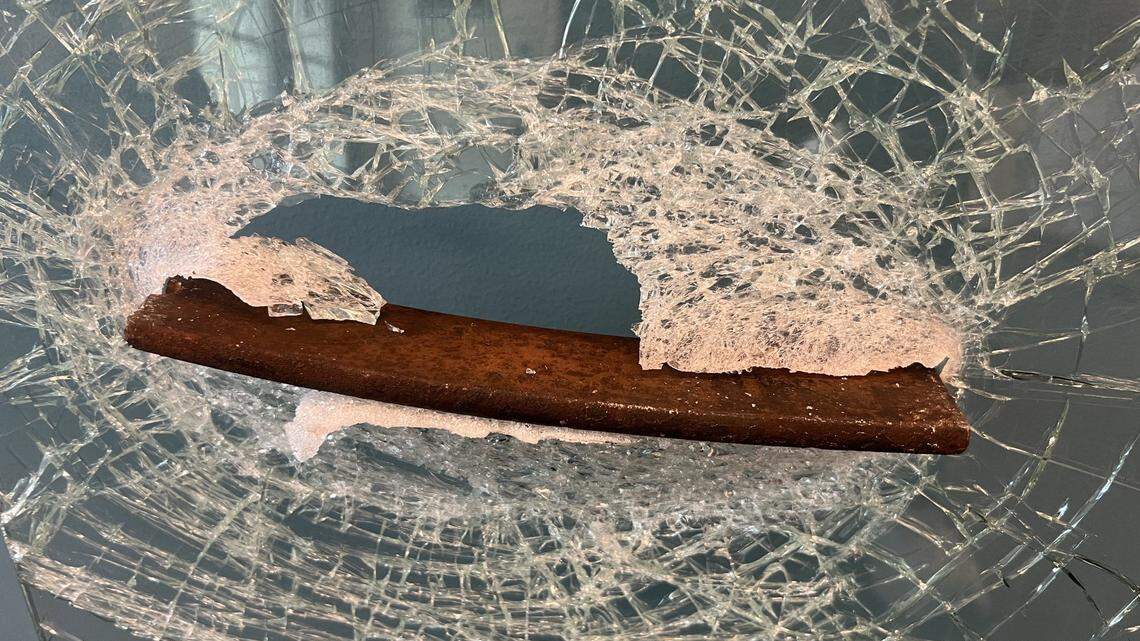 A school bus driver was struck in the chest by the metal piece in Washington.