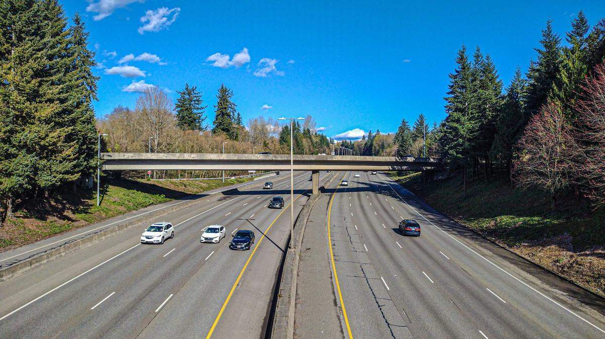 File photo of Interstate 5 in Washington. A strange smell has been reported from cities along the highway in the southern parts of the state.