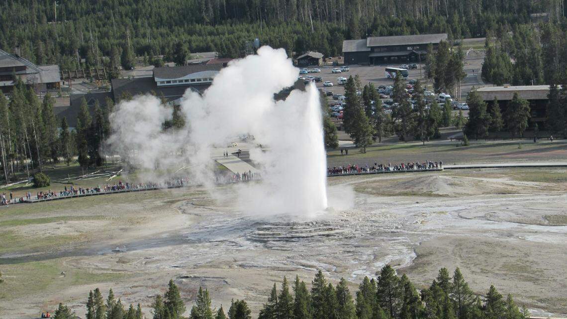 A tourist received jail time after she ventured off the boardwalk and about 10 feet onto the cone of the Old Faithful geyser at Yellowstone National Park, federal officials said.