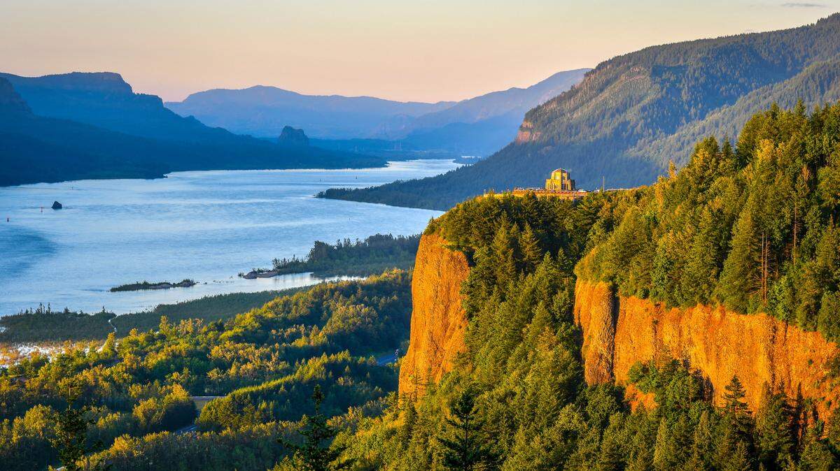This photo shows the Columbia River Gorge, which divides Washington and Oregon. A teen boy died at the gorge Aug. 20.