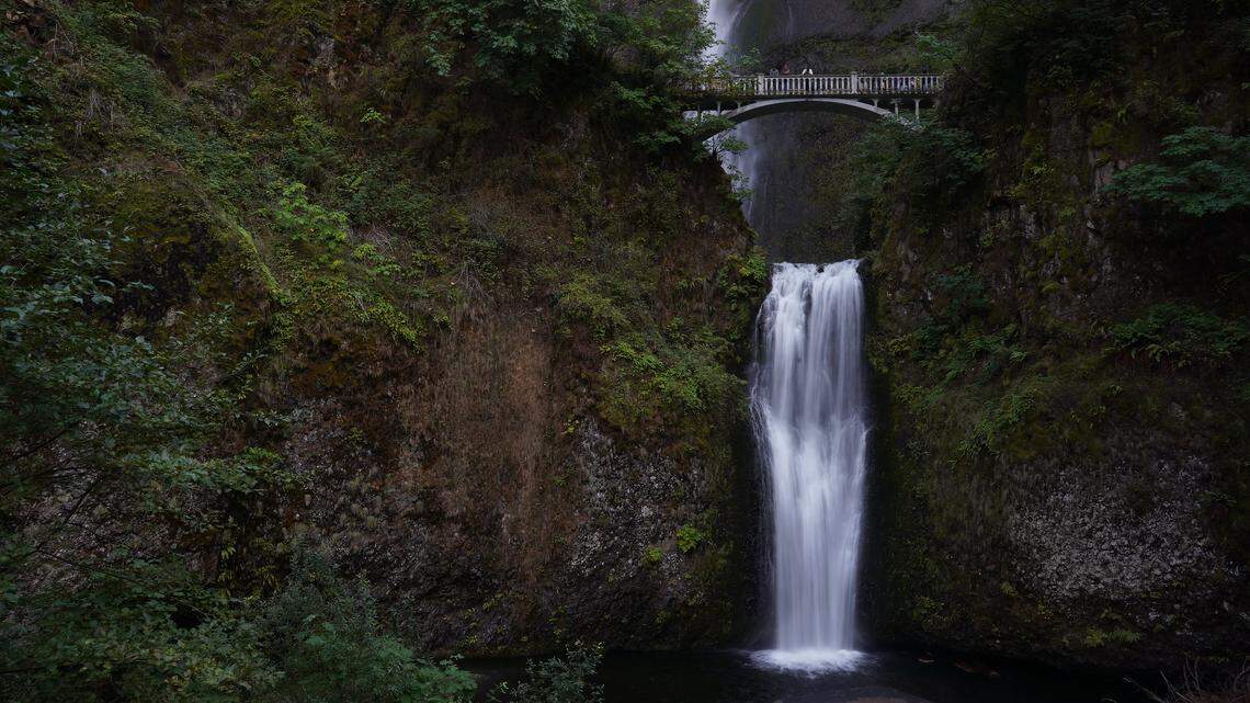 Multnomah Falls is pictured. A team of 23 rescuers searched for hikers stranded at the waterfall on Nov. 15.