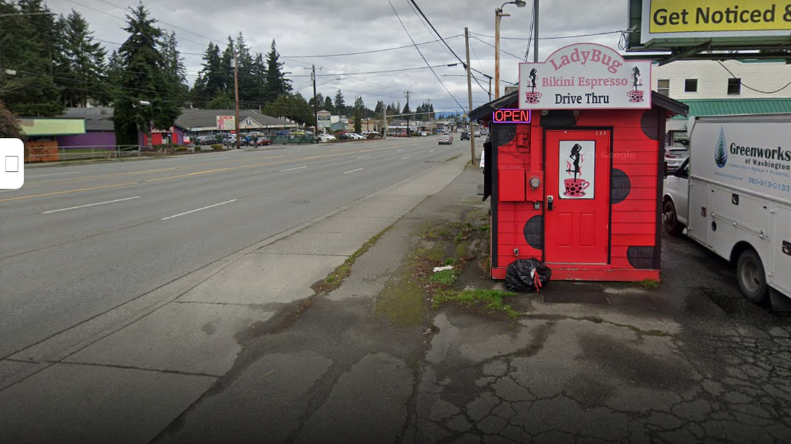 A man tried to attack a worker at Ladybug Espresso in Everett, Washington, police said.