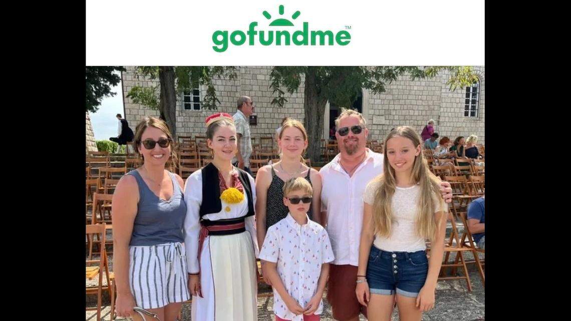 Jon Stevenson is pictured with his family. He was on his boat as it sank off Washington, the U.S. Coast Guard said.