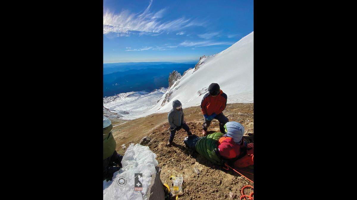 A 36-year-old woman was descending from the summit of Mount Hood on a popular climbing route when she slipped and fell hundreds of feet down the mountain