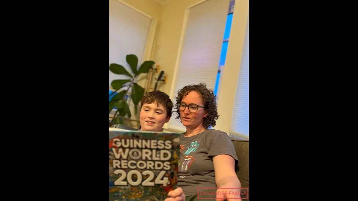 Jenny DuVander never thought much of her wide tongue until flipping through the pages of the 2023 Guinness World Records book with her son.