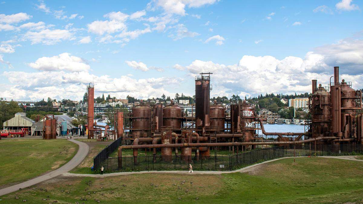 The Gas Works Park in Seattle is pictured. A 15-year-old fell from a structure at the park and died, his family said.