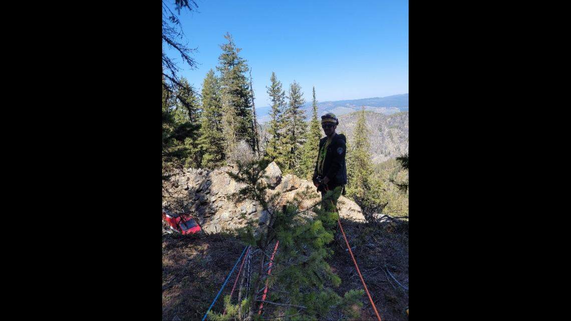 This photo shows a previous rescue in the area.