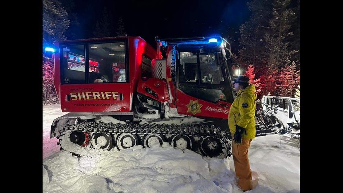 A Tracked Rescue Vehicle used to rescue a family for four stranded in Oregon.