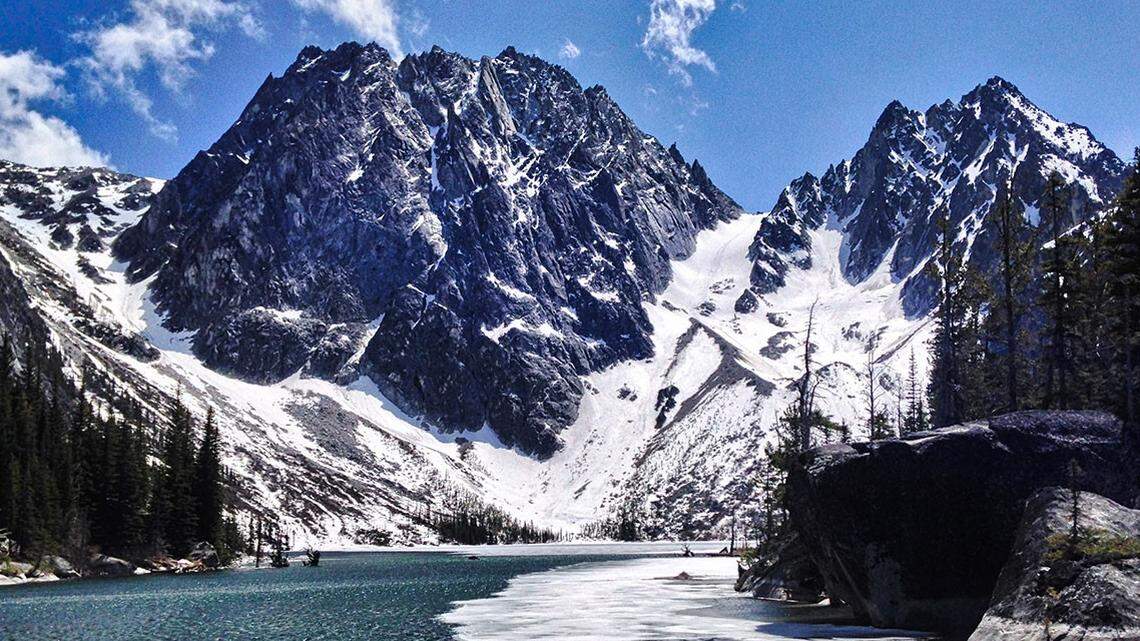 The Enchantments are in the Alpine Lakes Wilderness in the Cascade Range near Leavenworth. Two hikers got stuck during a trek through the area.