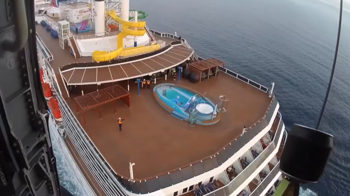 Cruise ship traveler needs help 120 miles off Washington. See Coast Guard video