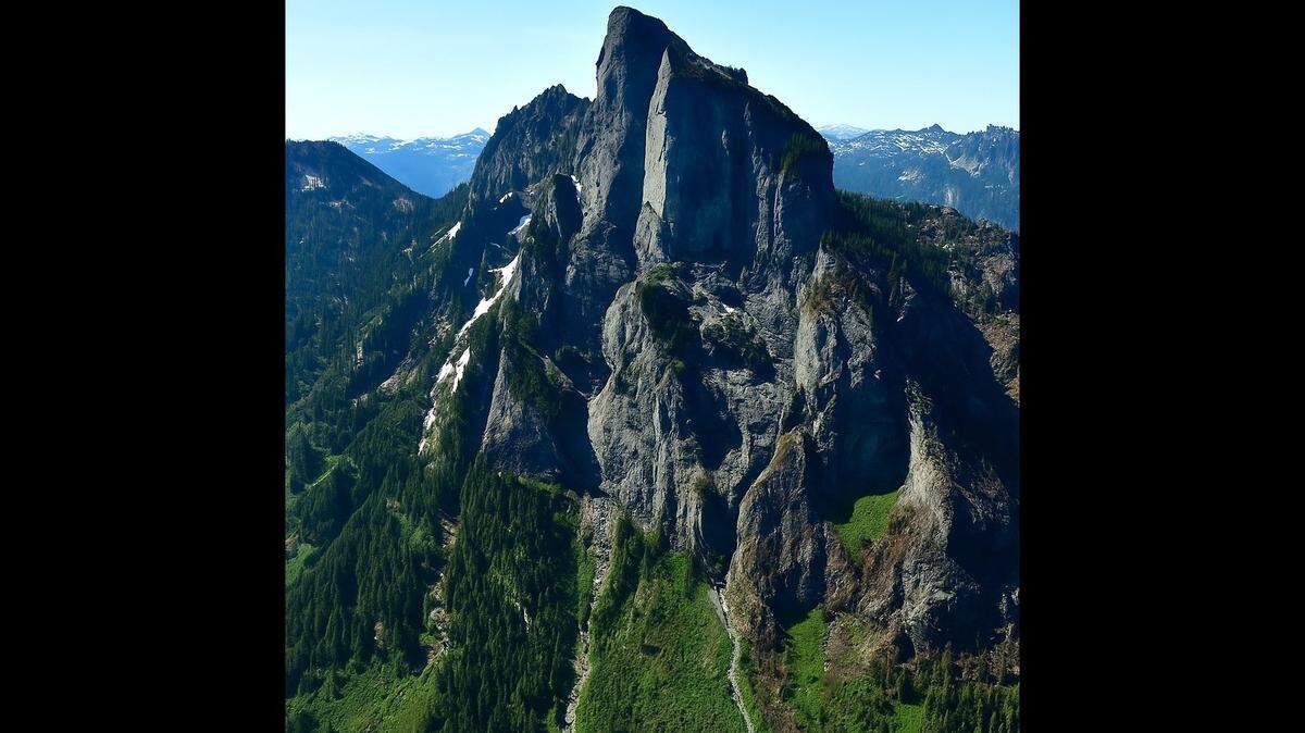 Mount Baring in Washington is pictured. A 40-year-old BASE jumper was found dead on the mountain.