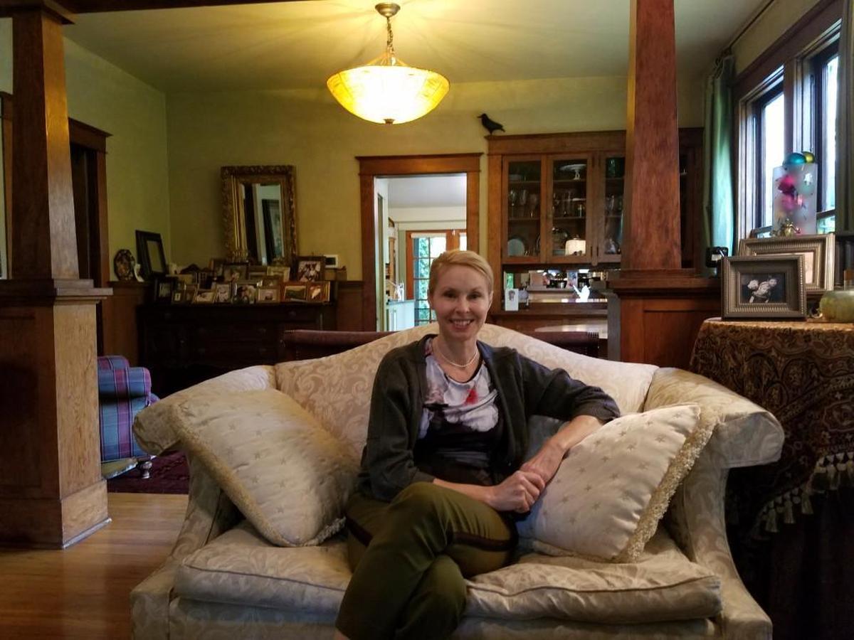 Kristina Hermach sits in her Olympia home on Nov. 9, 2017. Hermach was an unnamed source for a 1992 story on sexual harassment at the Capitol.