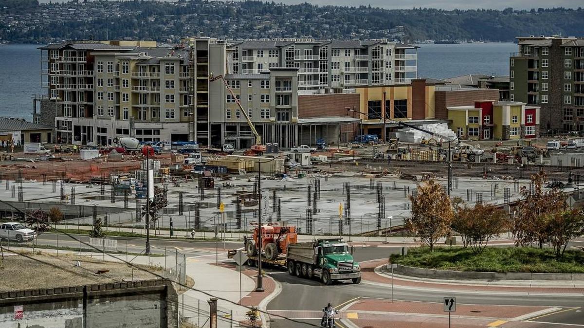 
An update on the construction at Point Ruston shows progress on work on the Ruston side Friday.
