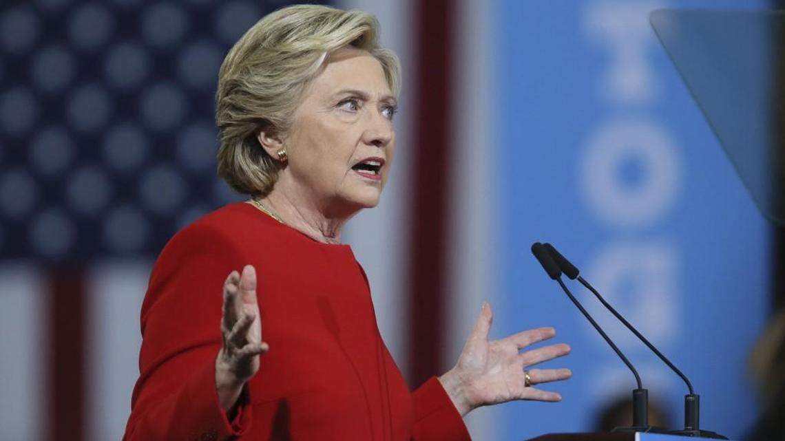 Democratic presidential candidate Hillary Clinton makes a point during an early vote event at the Kent State University Student Recreation and Wellness Center on Monday, October 31 in Kent, Ohio. On Friday, FBI director James Comey sent a letter to Congress saying the agency found new emails that “appear to be pertinent” to the previously inactive investigation into Clinton’s use of a private email server as secretary of state.