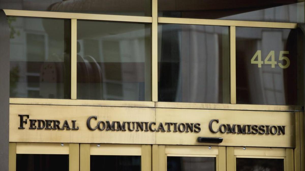 This 2015 photo shows the entrance to the Federal Communications Commission (FCC) building in Washington, D.C. Washington state lawmakers are considering introducing legislation to keep net neutrality alive in the Evergreen State.