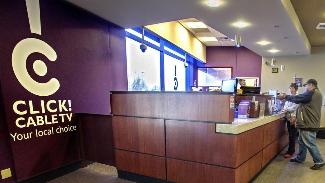 The lobby of Click Network at Tacoma Public Utilities offices in March.