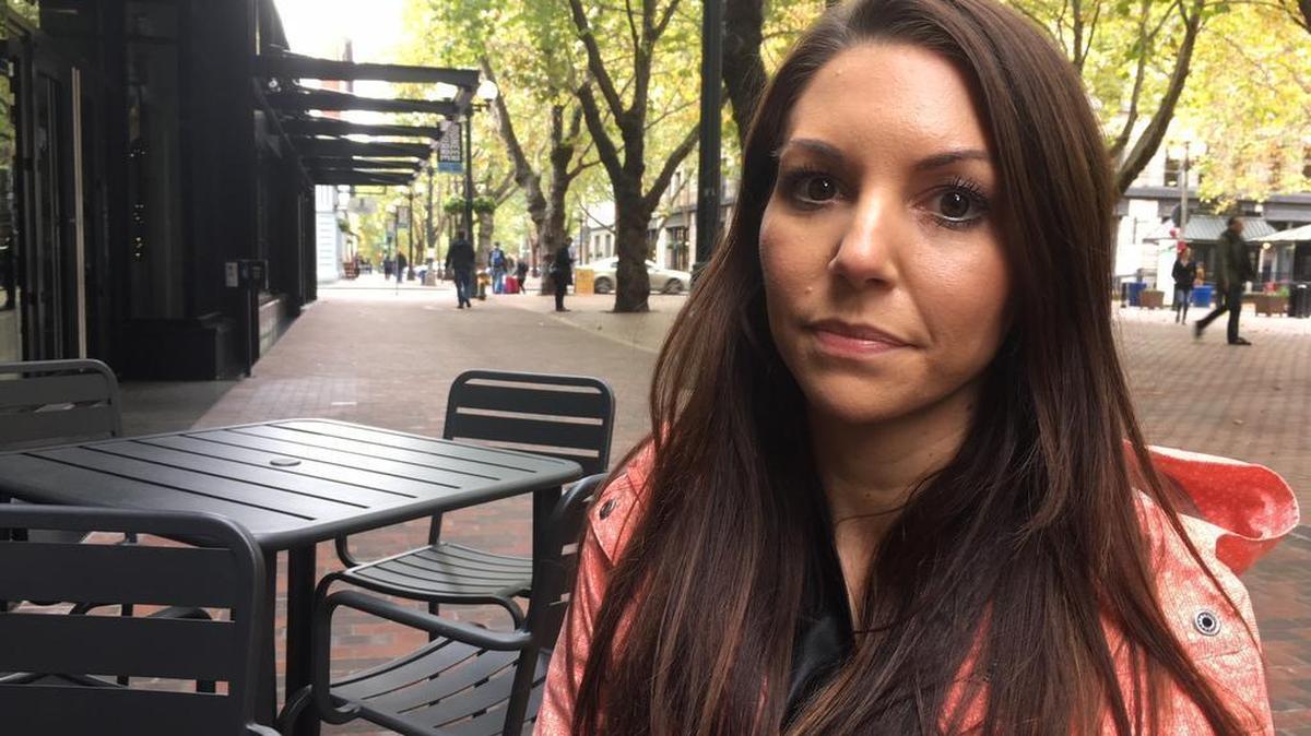 Samantha Kersul, director of development and operations for the campaign arm of Washington state’s Senate Democrats, in Seattle on Tuesday. Kersul has alleged former Olympia state Rep. Brendan Williams pushed her up against a wall and “shoved” his tongue down her throat in Olympia in 2009.