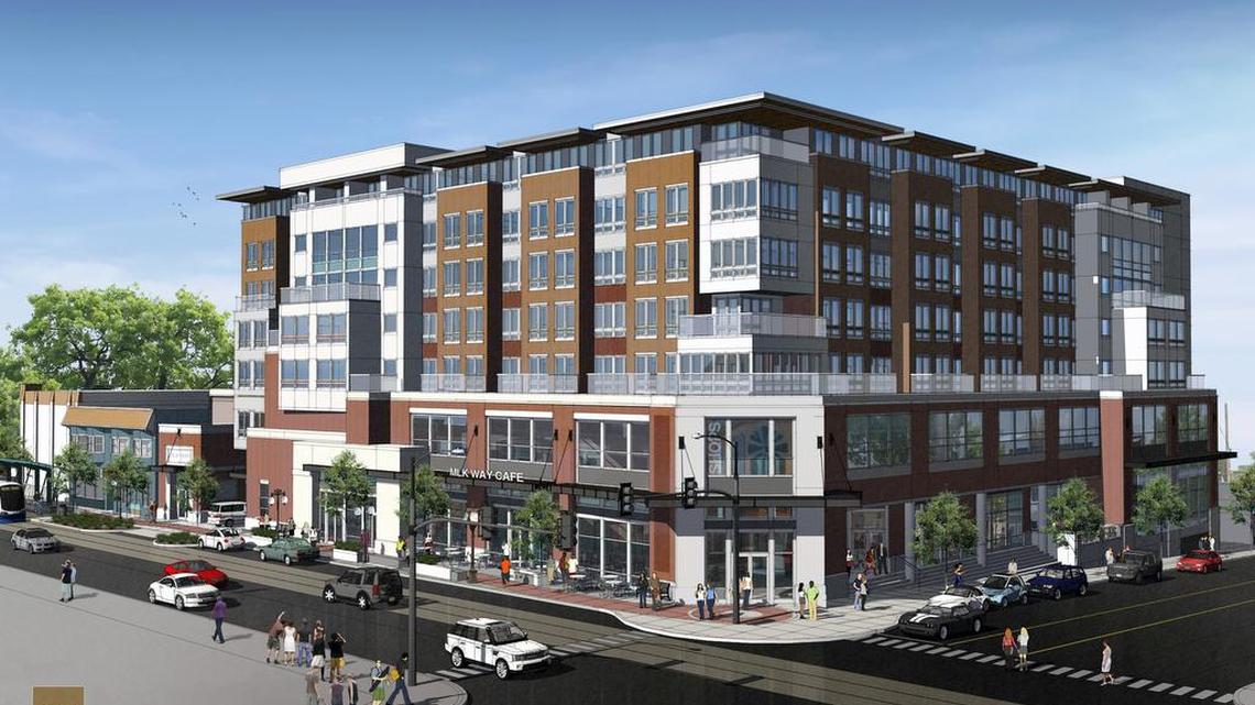 A $40 million development will bring 247 market-rate apartments and almost 17,000 square feet of retail space to the block of South 11th Street between Martin Luther King Jr. Way and South J Street in Tacoma’s Hilltop.
