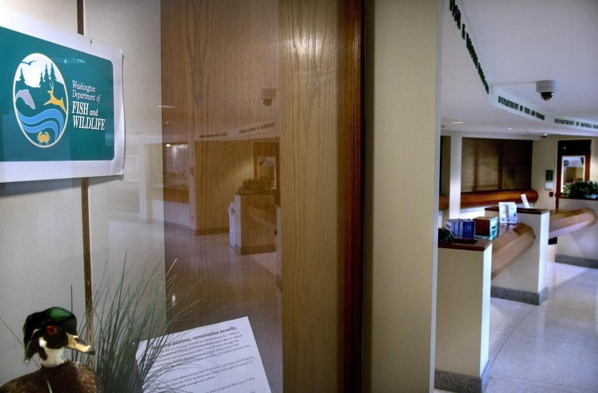 The Washington Department of Fish & Wildlife offices in the Department of Natural Resources building on the Captiol Campus in Olympia on Wednesday, Aug. 2, 2017.