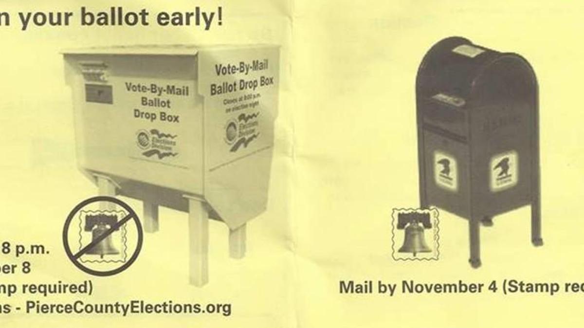 Some readers in Pierce County were confused by instructions to mail their ballots four days before Election Day. Ballots must be postmarked by Nov. 8 to be counted, not Nov. 4 — but mailing your ballot early helps ensure it is postmarked by Election Day, Pierce County elections officials say.