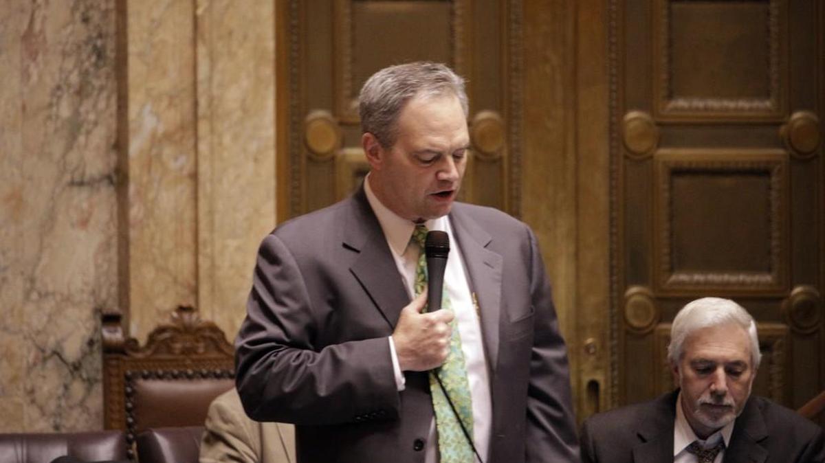 
Rep. Ross Hunter, the key budget writer for House Democrats, speaks on the House floor during a budget debate in June. Washington Gov. Jay Inslee has named Hunter to head the state’s early childhood education efforts. He succeeds Bette Hyde, who is retiring. 
