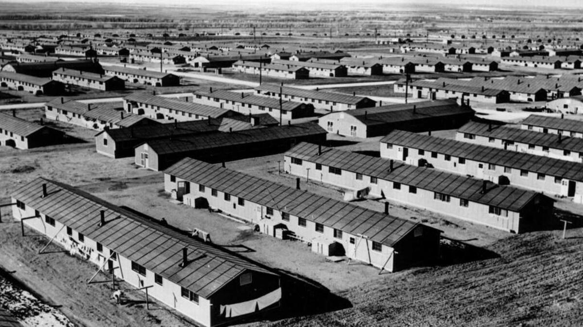 An internment center where Japanese Americans were relocated in Amache, Colo., is shown on June 21, 1943. The attorney for the plaintiffs in a Washington state school-funding case compares the violation of students’ rights to a fully funded education to the violation of Japanese Americans’ rights during World War II.