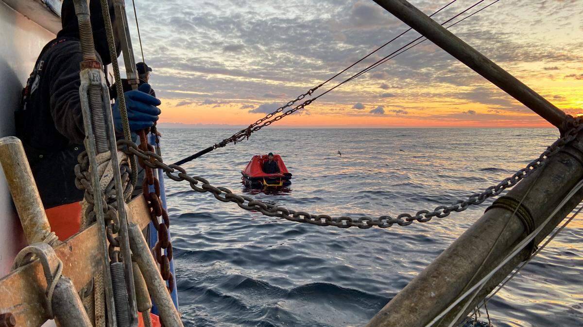 A missing fisherman was spotted floating on a raft Oct. 26, about 70 miles from Cape Flattery, Washington, officials said. He was last heard from Oct. 12.