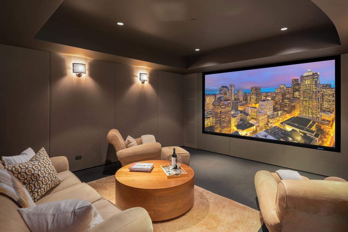The home has a screening room, among other features.