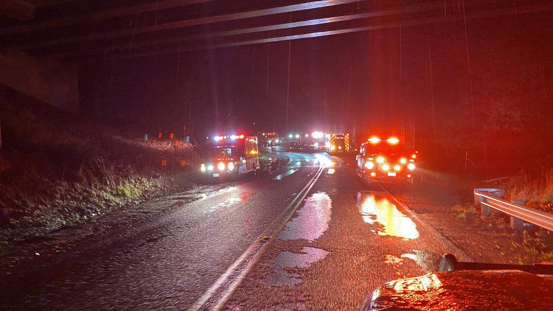 A boater was rescued from a raging river in Washington, officials said.