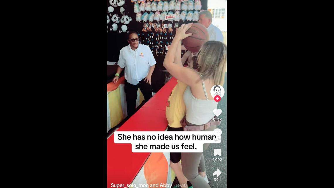 A mom captured the “sweet” moment between a Washington State Fair worker and her autistic son.