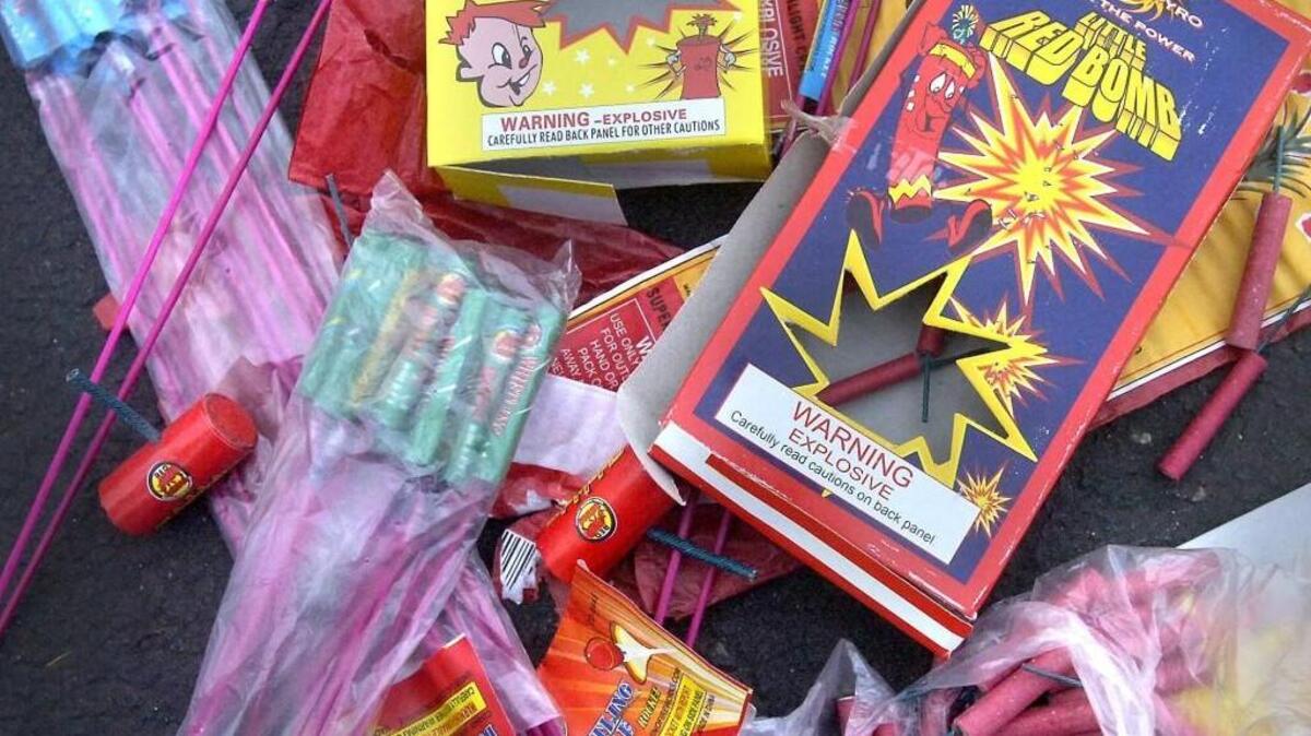 University Place voters decided in the Nov. 7 election to ban the sale and discharge of fireworks in the city. Pictured are some illegal fireworks confiscated by Tacoma police.
