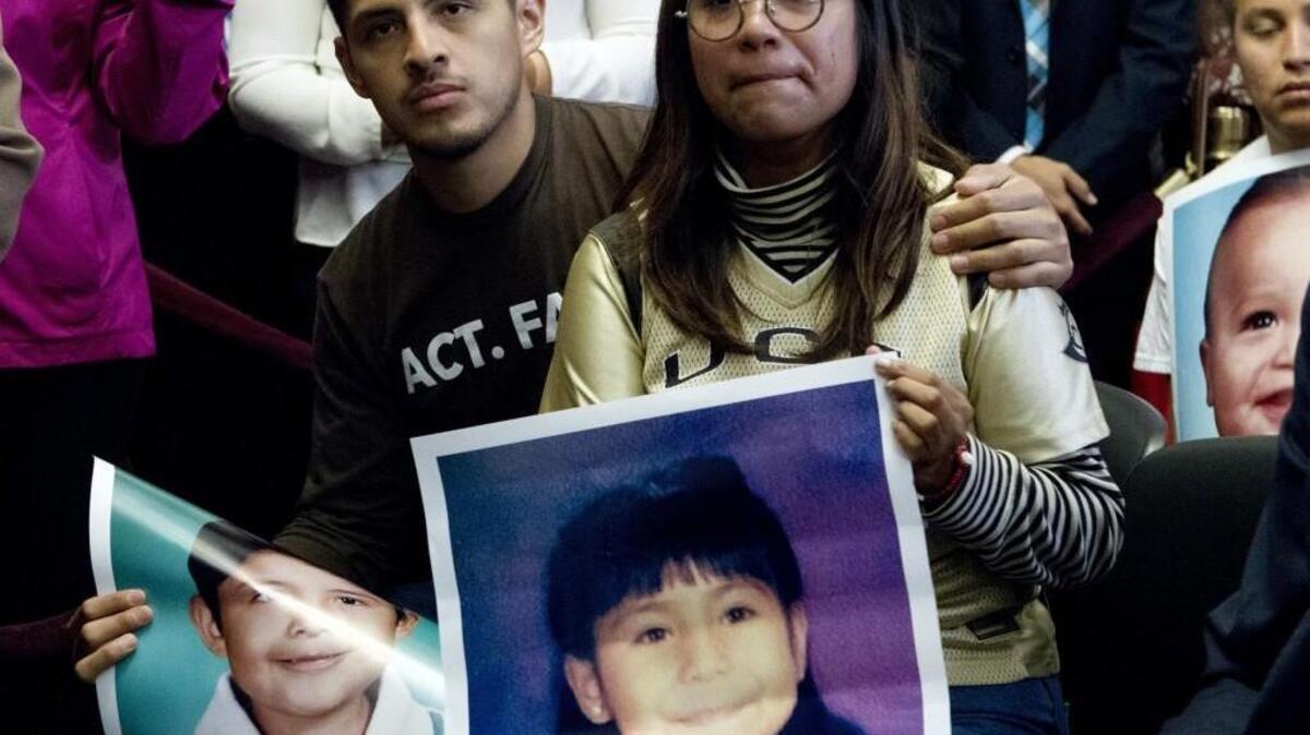 Karen Caudillo, 21, of Florida is comforted by fellow DACA program beneficiary Jairo Reyes, 25, of Arkansas during a September news conference on Capitol Hill standing up to President Trump's decision to terminate the Deferred Action for Childhood Arrivals initiative.