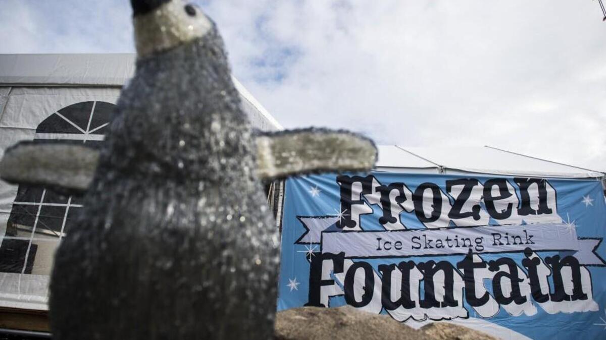 The outside of the Frozen Fountain ice skating rink, which opened at Point Ruston Nov. 10 and will continue through the holidays.