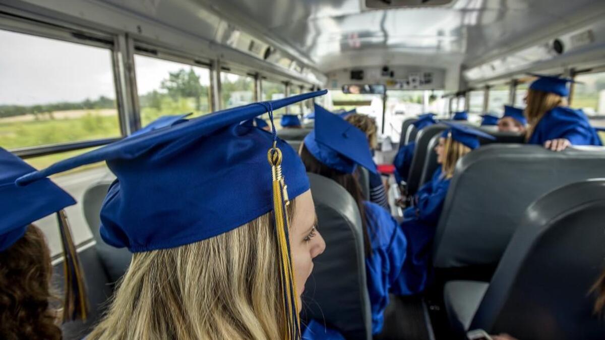Fife High School was among 39 South Sound public and private schools participating in this year’s News Tribune All-Star Graduate program. Here, Fife seniors are shown on a field trip last week visiting their former primary and intermediate schools.