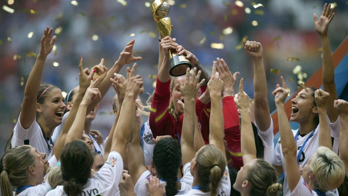 The U.S. Women's National Team celebrated in July 2015 after winning the FIFA Women's World Cup soccer championship in Vancouver, British Columbia.