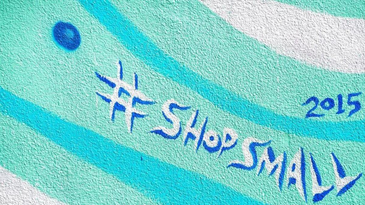 Celeste Byers created #ShopSmall street art in San Diego in celebration of Small Business Saturday (Nov. 28). The day is dedicated to supporting the local businesses that help create jobs, boost the economy and preserve the vibrancy of neighborhoods around the country.