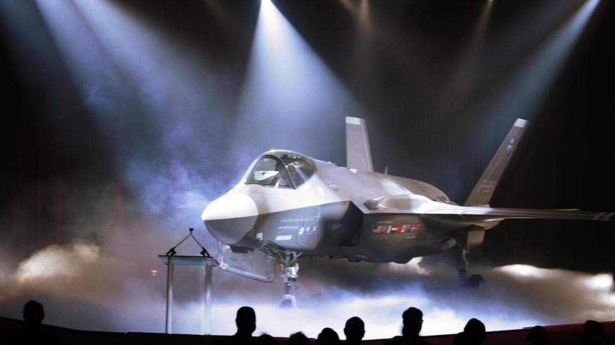 
The F-35 Lightning II Joint Strike Fighter is unveiled at a ceremony in July 2006 at Lockheed Martin in Fort Worth, Texas. The much-criticized aircraft is $200 billion over budget.
