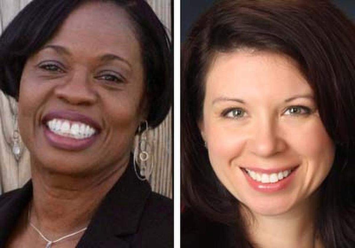 Joy Stanford (left) and Rep. Michelle Caldier