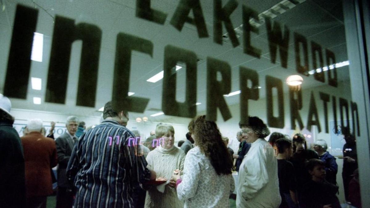 Supporters gathered at Lakewood Incorporation campaign headquarters to hear voting results in March 1995. Lakewood officially incorporated the next year on Feb. 28.
