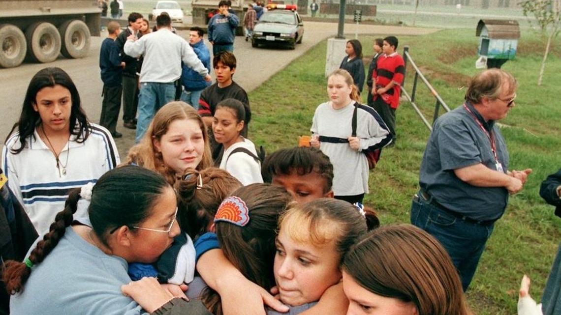 Students from Chief Leschi School upset about the recent layoff of teachers and staff staged a walk-out Friday morning to protest. 2016.