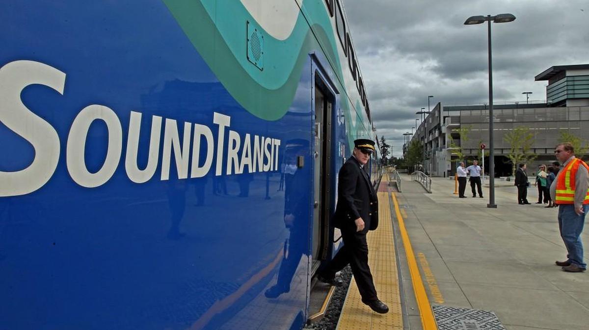 Conductor William Shillinglow steps off the Sounder train at the Lakewood Sounder Station as Sound Transit tested trains on the new track from Tacoma to Lakewood in 2012. This rail segment was a big gain for South Sound commuters. How long until the next one?
