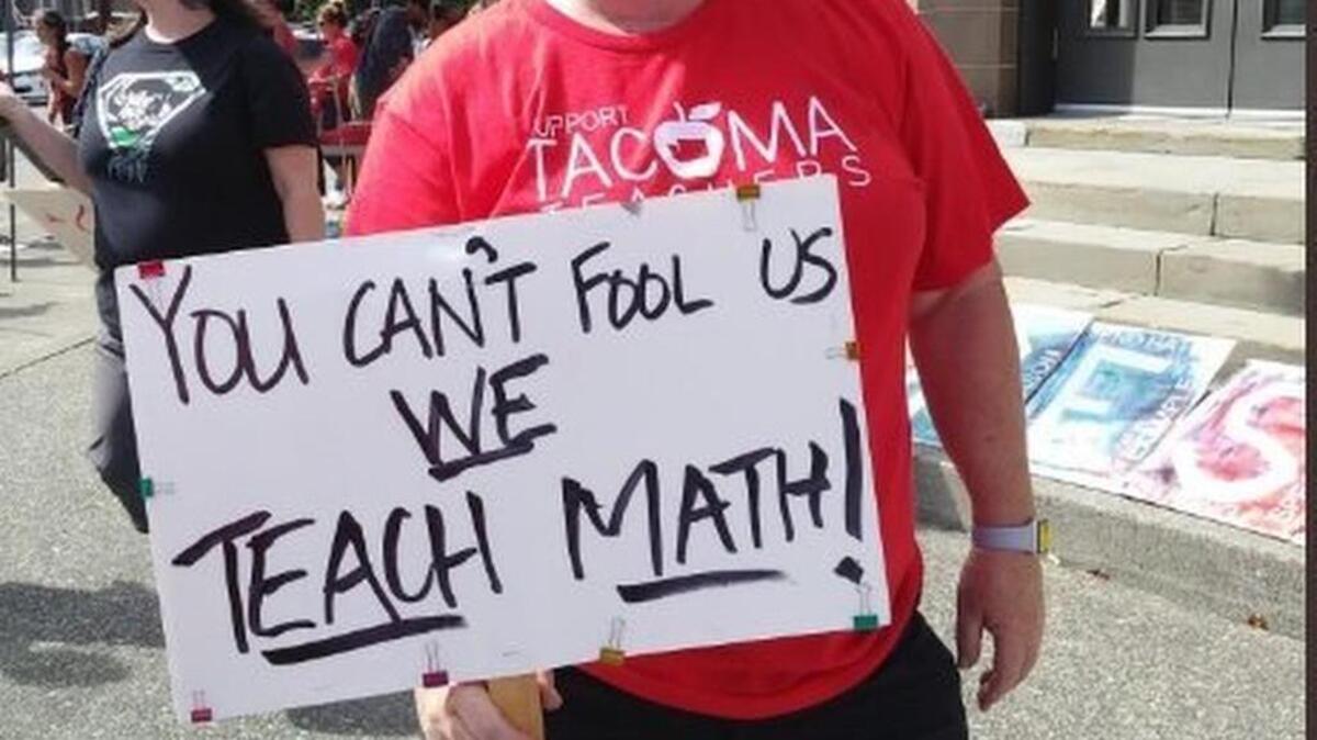 The Tacoma teacher strike brought out some clever signs. Here’s one of our faves.