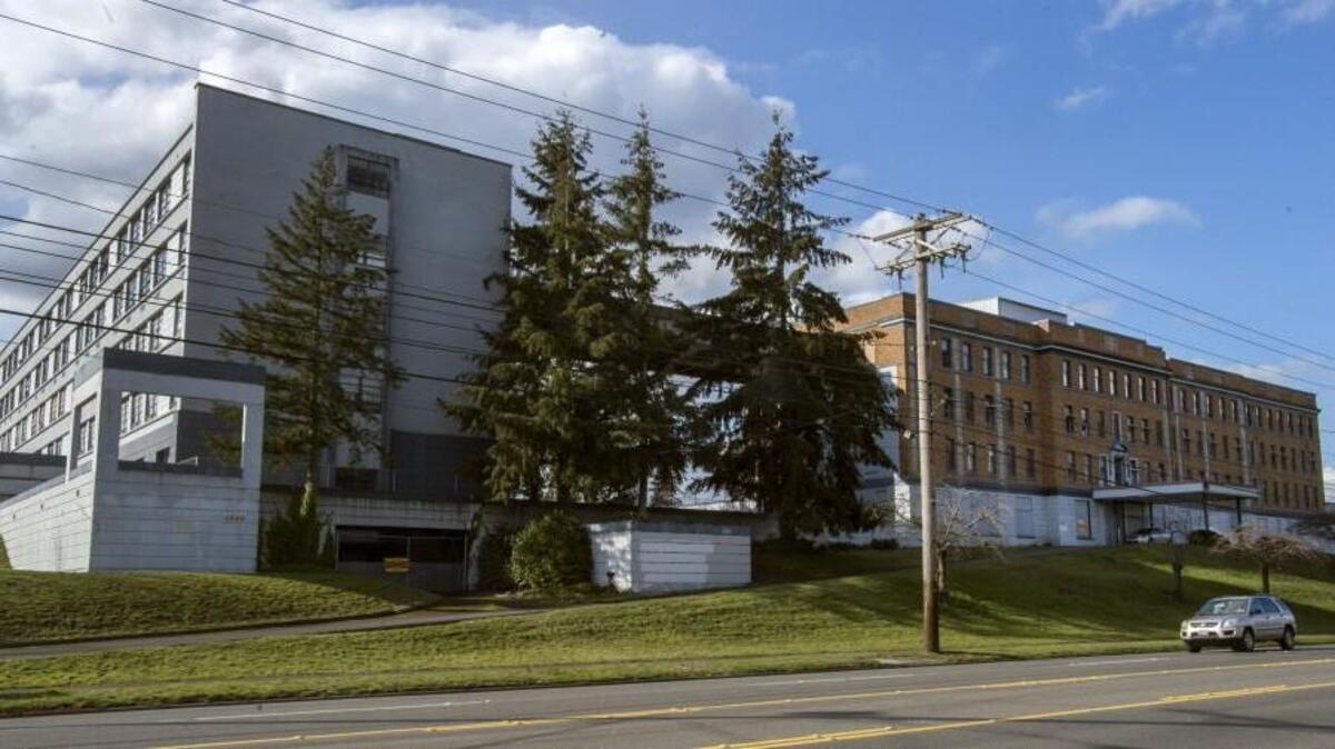 The south, left, and north buildings of the old Puget Sound Hospital on 3580 Pacific Ave. in Tacoma will make way for South Sound 911's state-of-the-art communication facility.