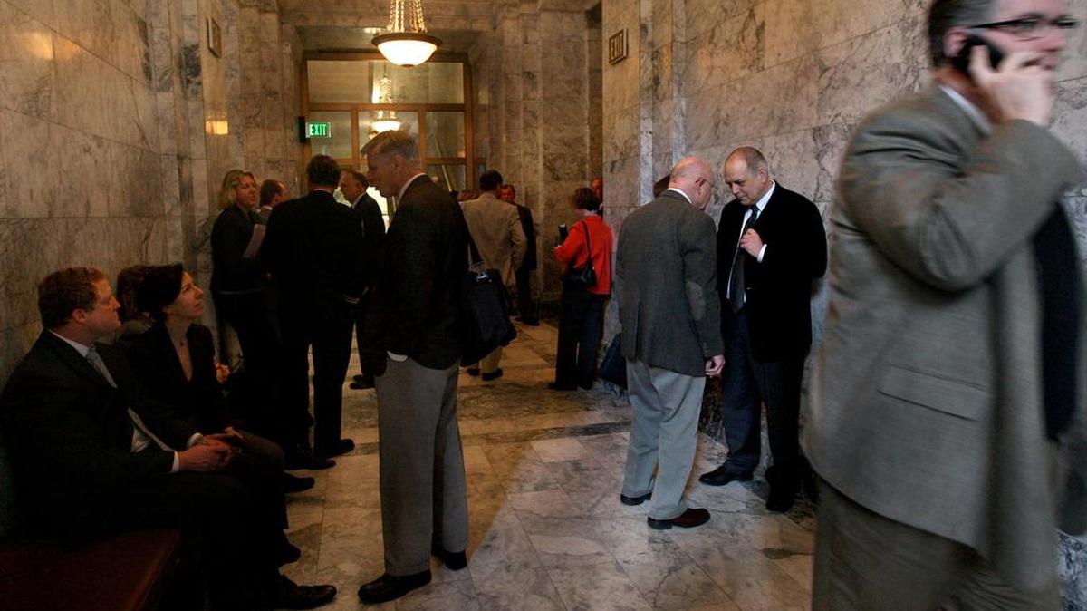 The hallways next to both the Senate and House chambers in Olympia are a buzz of activity as legislators, lobbyists and other interested parties converge during the legislative session. A similar scene plays out every day in Washington, D.C.